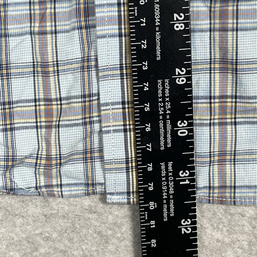 Alan Flusser Shirt XL Colorful Plaid Casual Cotton Button Up Long Sleeve Mens - Picture 8 of 9